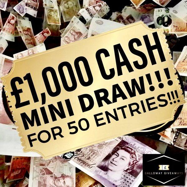 50 entries into £1000 Draw